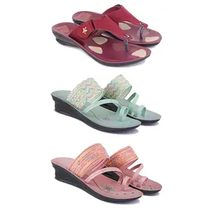 Women's Sandals | Lightweight Wear| Stylish & Easy to Wear For Women'S PCV-SAN-(COMBO-3)-1974-1954-1950-8