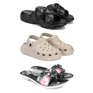 Women's Comfortable Sandal,Casual Lightweight Sandal for Everyday Wear | (COMBO-3)-1889-OO1-1965-6-EURO-37