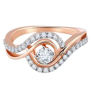 GIVA 14K Rose Gold Rhea Solitaire Diamond Ring,Fixed Size,Indian - 11|Valentine Gift for Girlfriend Wife Women & Girls| With Certificate of Authenticity & BIS-Hallmarked Gold Jewellery