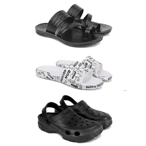 DRACKFOOT Men's Sandals | Lightweight Wear| Stylish & Easy to Wear For Men'S GRT-SAN-(COMBO-3)-3152-3104-3123-10