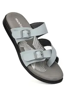 HEALTH FIT EXTRA SOFT Women's Comfortable Memory Foam Doctor Slippers/Flip-Flops|Fashionable Casual & Stylish|Lightweight & Breathable|Outdoor Synthetic Casual Chappals Sandals Ladies & Girls HF30