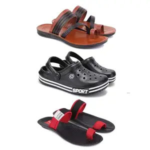 Men's Sandals | Lightweight Wear| Stylish & Easy to Wear For Men's PCV-SAN-(3-COMBO)-3151-3014-3133-7