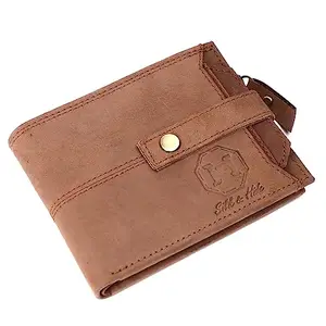 Silk & Hide Contemporary Wood Genuine Leather Bifold Men's Wallet