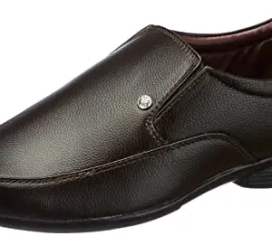Centrino mens Moccasin Formal Shoe (Brown_6 UK_8602-2)