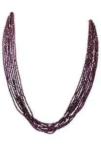 ESHIP Multi-layered design Necklace | Crystal necklace for Women and Girls | Crystal accents and Versatile style | Diwali special | (PURPLE)