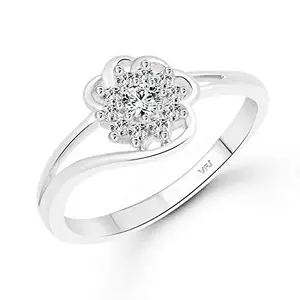 Vighnaharta Valentine Day Gift valentineday Gift for him Gift for Women Gift for Men Nice Floret cz Rhodium Plated Alloy Ring for Women and Girls-[VFJ1391FRR9]