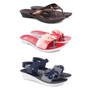 Women's Comfortable Sandal,Casual Lightweight Sandal for Everyday Wear | BTS-(3-COMBO)-1955-1964-1972-6