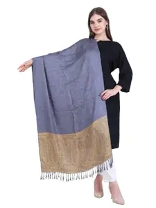 Ukal Women's Elegant Winter Wear Shawl/Stole | Kashmiri Shawl | Faux Pashmina Design | Paisley Print Scarf | Traditional Design with Tassels,