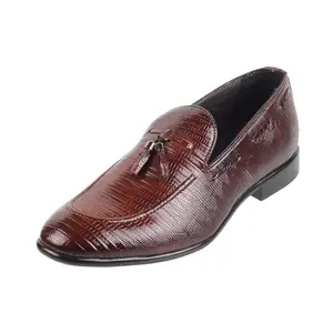 Metro Men Brown Leather Moccasin Shoes UK/7 EU/41 (19-311)