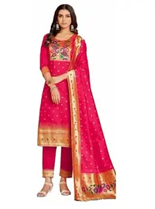 KF KRITVA FASHION Women's Long Pure Khadi Cotton Lace Work Street Cut,off white color, Full Sleeve, Casual Office Wear Stylish Readymade Kurti with Palazzo Pant Set