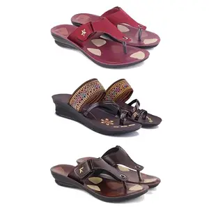 Women's Sandals | Lightweight Wear| Stylish & Easy to Wear For Women'S PCV-SAN-(COMBO-3)-1974-1951-1963-7