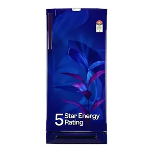 Godrej 234 L 5 Star | Hygiene+ Inverter Technology | Jumbo Vegetable Tray | Base Drawer| Toughened Glass Shelves | Inverter | Direct Cool Single Door Refrigerator (RD 240E TDI MN BL, Marine Blue)