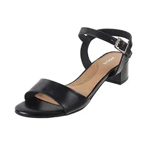 Mochi Women Synthetic Black Sandals (33-1107-11-39) Size (6 UK (39 EU))