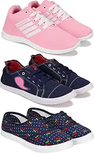 TYING Multicolor (763-5054-11029) Women's Casual Sports Running 7 UK (Set of 3 Pair)