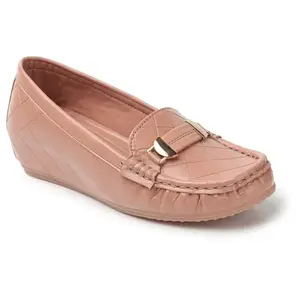 ELLE Loafer Shoes, Colour-Peach Size-UK 8