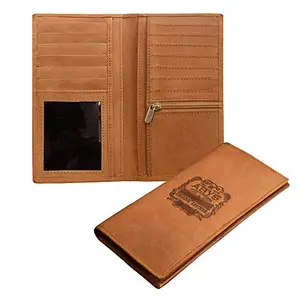 ABYS Genuine Leather Wallet||Long Card Case||Business Card Book||Credit Card Holder for Men & Women