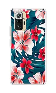 The Little Shop Designer Printed Soft Silicon Back Cover for Redmi Note 10 Pro (Hibiscus)