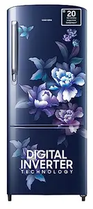 Samsung 183 L, 4 Star, Digital Inverter, Direct-Cool Single Door Refrigerator (RR20C2724HV/NL, Himalaya poppy Blue, 2023 Model)