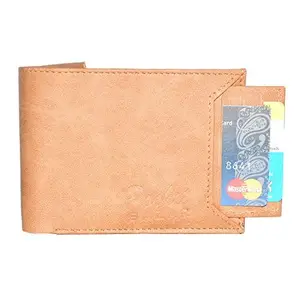 pocket bazar men's wallet beige color Artificial leather