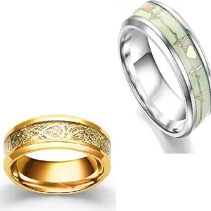 NEERAJYOTI Stainless Steel Lightweight Ring with Modern Design | Size 20