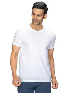 RJ Craze 100% Cotton Plain Round Neck T-Shirts, White