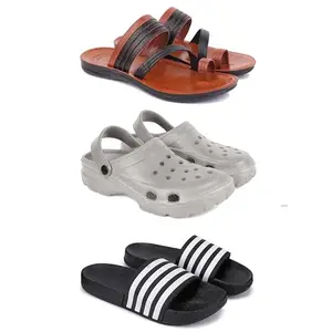 DRACKFOOT Men's Sandals | Lightweight Wear| Stylish & Easy to Wear For Men's GRT-SAN-(3-COMBO)-3151-3124-3024-7