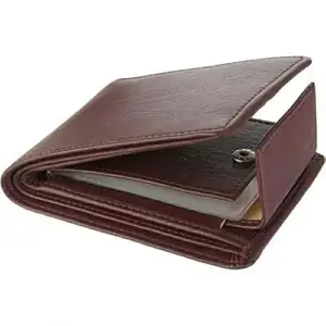 fashmart Artificial Leather Wallet/Purse for Men's (2 Compartment, 1 Coin Pocket, 10 Card Holder), Brown