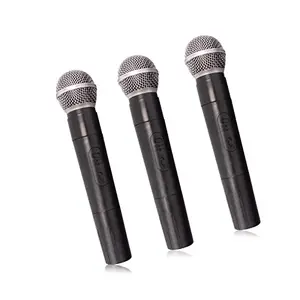 Lsenrioy 3pcs Black Microphone Prop Play Plastic Mics，Fake Microphone Simulate Speech Practice Using Microphone for Karaoke Halloween prop Birthday Party , 9.5 x 2 Inch