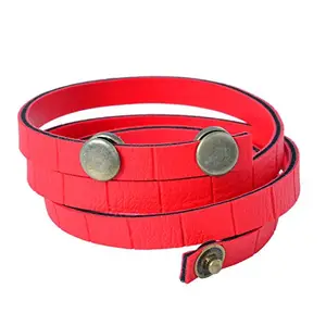 Memoir Wraparound Rockstar RED Belt Bracelet for Men and Women