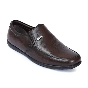 Zoom Shoes Men's Genuine Leather Formal Shoes for Office/Casual Wear Dress Shoes Shoes for Men A2441 Brown