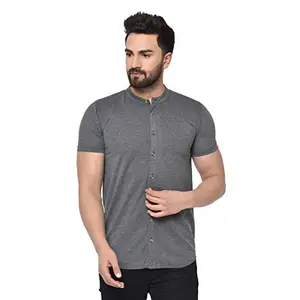 Glito Half Sleeves Men's T-Shirt Attractive 100% Cotton for Summer Grey