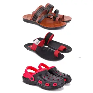 DRACKFOOT Men's Sandals | Lightweight Wear| Stylish & Easy to Wear For Men's GR-SAN-(3-COMBO)-3151-3133-3017-8