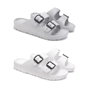 WINGSCRAFT Lightweight,Classic Slider || Sandals with Clogs for Men-Combo(2)-3114-3113-9 White