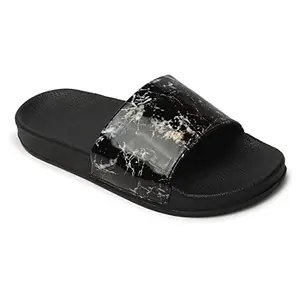 Colo Sliders For Womens and Girls I Comfortable Flip Flop For Womens & Girls GS-22 Black Size 8 UK
