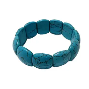 Sahiba Gems Tourquise (Firoza) Bracelet Stone Beads for Reiki Healing Crystal Healing Chakra Balancing for Unisex