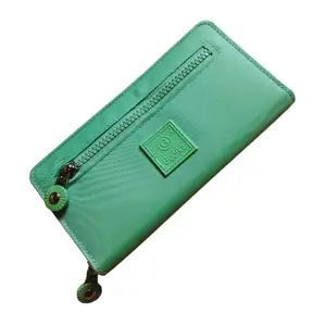 Wallet for Women/Girls |Multi Zip Holder for Money, Cards and Phone (Green)