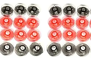 Zenith Imported Plastic Bobbins for All Domestic Automatic and Manual Sewing Machines.Suitable for Models Like Singer, Usha Janome, Brother, Rajesh, Zenith etc.Multicolor (Pink+Black (20+20))