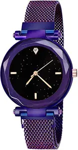ZUPERIA Luxury Mesh Magnet Buckle Quartz Watches for Girls and Women