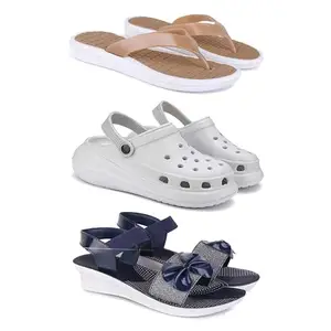 Women's Comfortable Sandal,Casual Lightweight Sandal for Everyday Wear | TBS-(3-COMBO)-1860-OO5-1972-8-EURO-39
