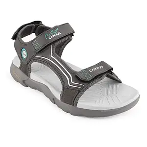 Campus Men's Camp Drag D.Gry/Silver Sports Sandals - 9UK/India GC-22933