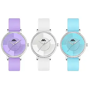 Shocknshop Analog Multi Colored Dial Fashion Combo Watch for Women and Girls -Pack of 3 -MT5333435