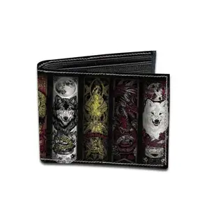 FASHION DUET Fashionduet Canvas Wallet for Men,Boys.6 Card Holder Wallet Black,Genuine Leather Stylish bi-fold Canvas Printed Designer Multicolor Genuine Leather Wallet and Purse Card Holder
