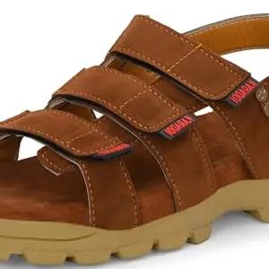 Karaddi 7049 Men's Sport Sandals Fashion Comfort Fitting Suede Leather Color Brown 40 eu 6 uk/ind