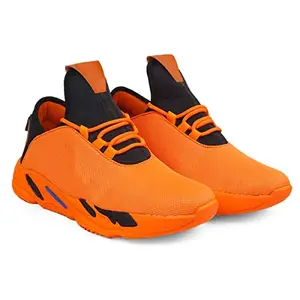 fasczo-Men's Sports Running Shoes I Sport Shoes for Men's with Eva Sole for Extra Jump I Casual Shoes for Men's & Boy's Orange