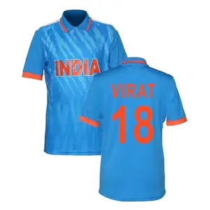 Indian Cricket Official India ODI World Cup Virat 18 Jersey T-Shirt 2023 (Kid's, Boy's & Men's) (15_16 Years, Multicolor)