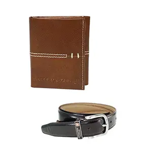 Swiss Military Combo Pack of Leather Wallets & Leather Belts Combo, LW18+BLT12