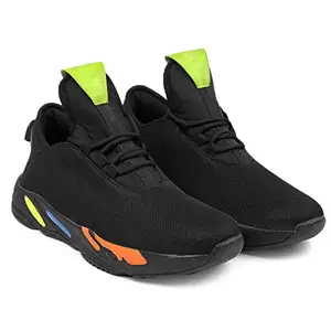 fasczo-Men's Sports Running Shoes I Sport Shoes for Men's with Eva Sole for Extra Jump I Casual Shoes for Men's & Boy's Black