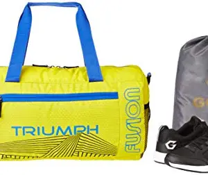 Gowin Nx-2 Black/Grey Size-10 with Triumph Gym Bag Fusion Pro-88 Grey/Lime