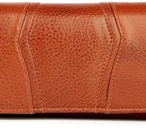 REEDOM FASHION Genuine Leather Women Evening/Party, Travel, Ethnic, Ethnic, Casual, Trendy, Formal Tan Genuine Leather Wallet (7 Card Slots) (Tan) (RF4632)