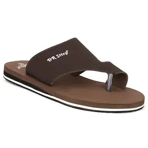 DR STTEP Men's Brown Synthetic OrthoPedic Eva Insole Stylish Outdoor Slip-on Slippers_11_Pack of 4